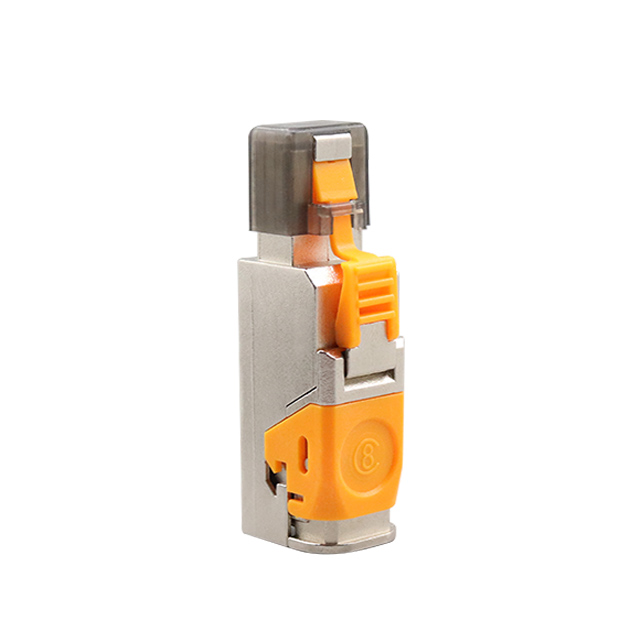 CAT8 FTP TOOLLESS RJ45 Fältavslutningsplugg med lås