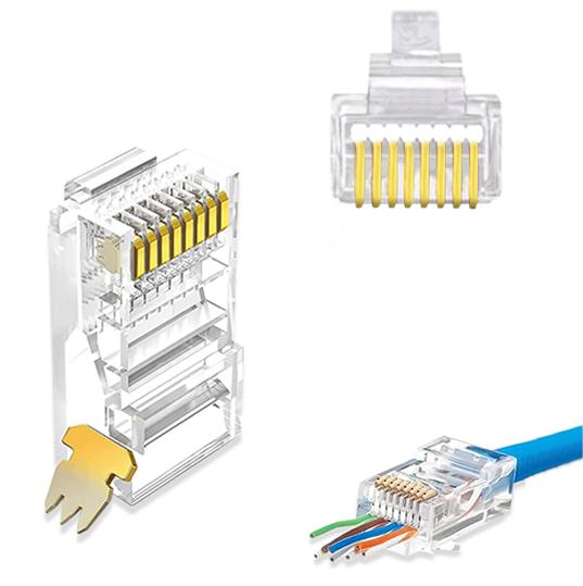CAT5E UTP 8P8C RJ45 MODULER PLUG PASS TILL TYP