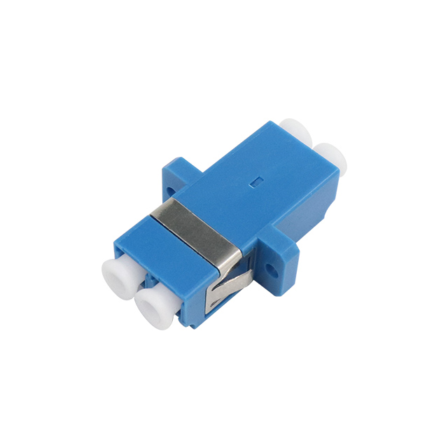 LC UPC Single Mode Duplex Fiber Optic Adapter med fläns