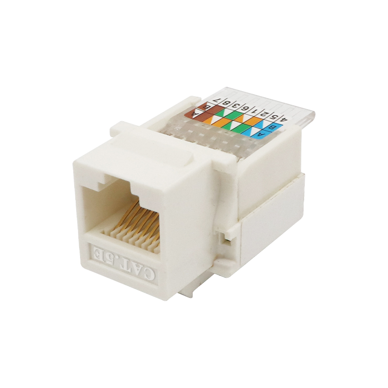 CAT5E oskyldad 90 graders Toolless Keystone Jack