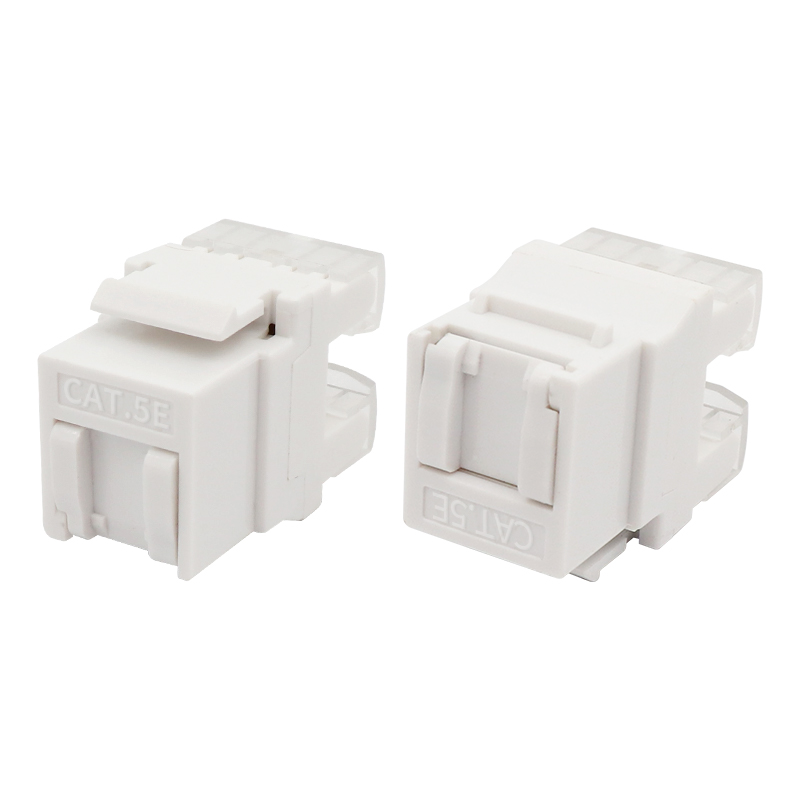 CAT5E UTP 180 graders slag ner keystone jack med dammdörr