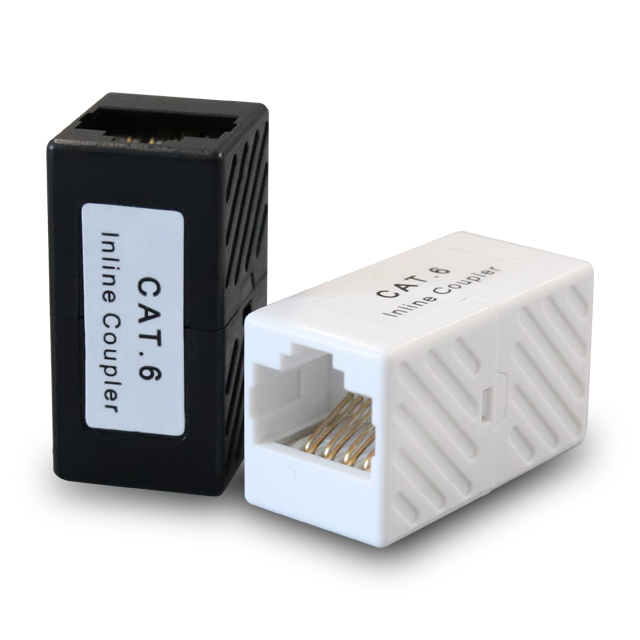 CAT6 oskärmad 180 graders RJ45 Kvinnlig inline -koppling