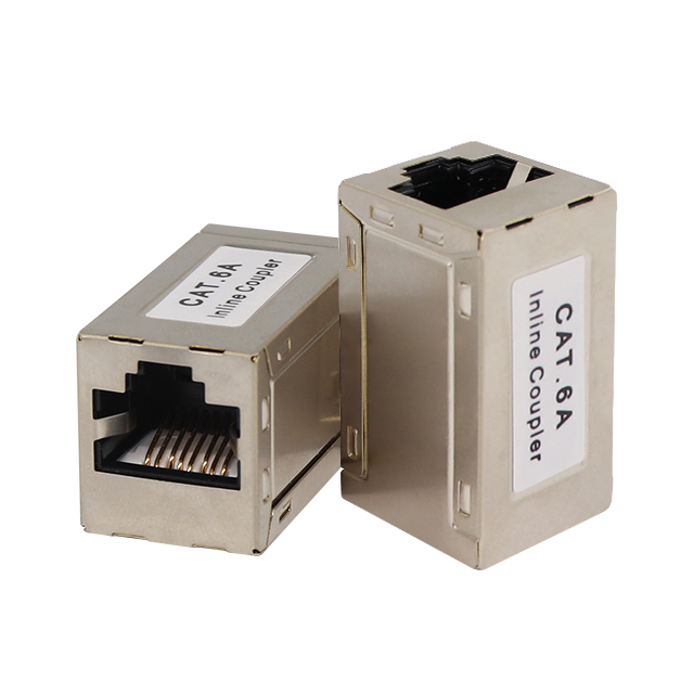 CAT6A FTP Skärmad 180 graders RJ45 KELSTONE JACK INLINE KOUSKER