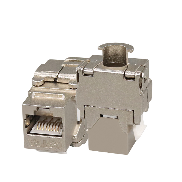 CAT6A SHIEDED ZINC LEGY 180 DEGRUDENS TOOLLESS Keystone Jack
