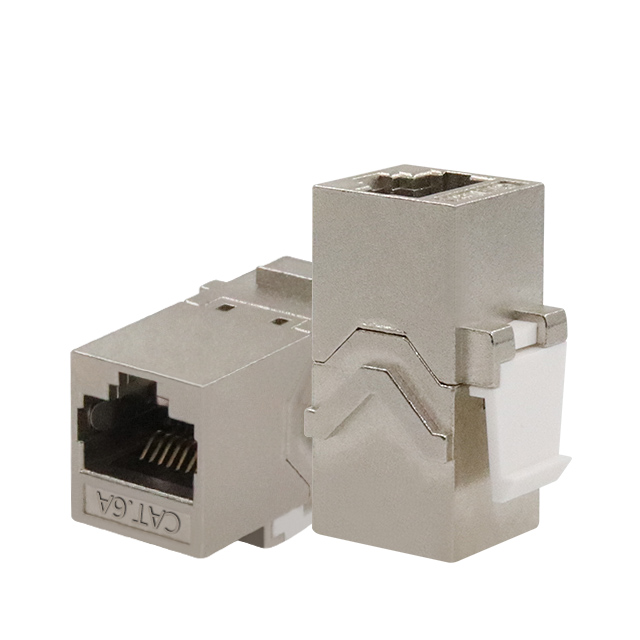 CAT6A STP 180 graders RJ45 KELSTONE JACK INLINE -koppling