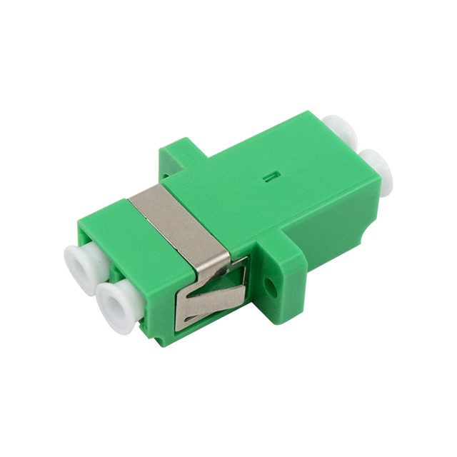LC APC Single Mode Duplex Fiber Optic Adapter med fläns